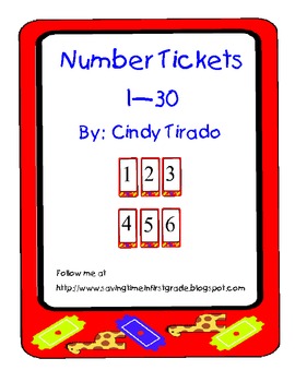 Preview of Number  Tickets/Cards 1 to 30