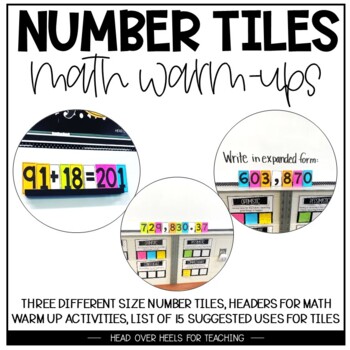 Preview of Number Tiles For Math Warm-Ups
