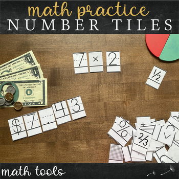 Preview of Number Tiles - Math Manipulatives