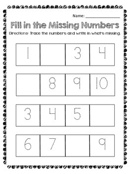 Numbers to 100 Kindergarten Worksheets + Skip Counting by 5s & 10s RTI