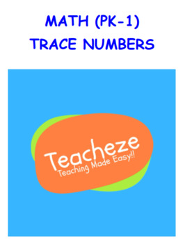 Preview of FREE!! Number Trace and Write