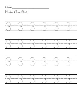 Number Tracer Pages by Samantha Wilson | Teachers Pay Teachers