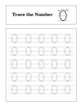 Preview of Number Tracing 0-30 Tracing, Handwriting Practice, Tracing Worksheets, Learn to