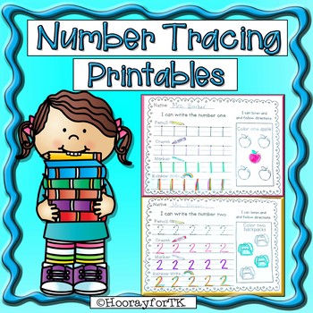 Number Tracing- 1-10: Trace, Count, and Color! by Little Learning Store