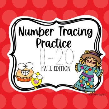 Preview of Number Tracing 11-20 Fall Edition