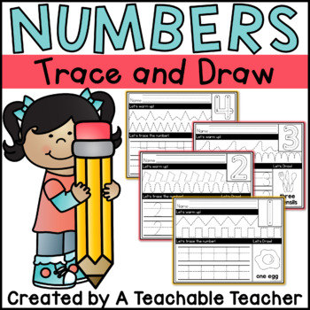 Preview of FREE Number Tracing Practice 0-9 Worksheets Kindergarten Math Writing Numbers