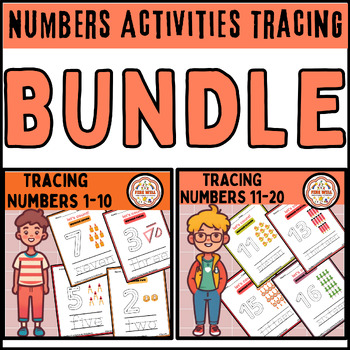 Preview of Number Tracing Activities Bundle | Numbers 1-20 | Tracing Activity For June
