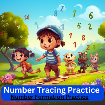 Preview of Number Tracing Book For Kids Ages 3-5: Learn To Trace Numbers