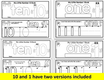 Number Tracing Books- Number books for preschool and kindergarten (1-10)