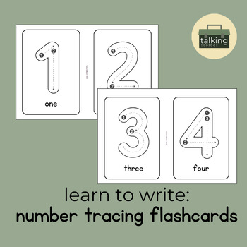 Preview of Number Tracing Flashcards