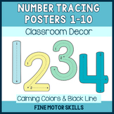 Number Tracing Large Display | CALMING BOHO | Classroom Decor