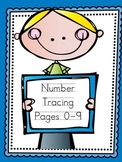 Number Tracing Pages - 0-9