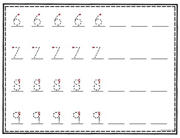Number Tracing Practice Sheets by 123 | Teachers Pay Teachers