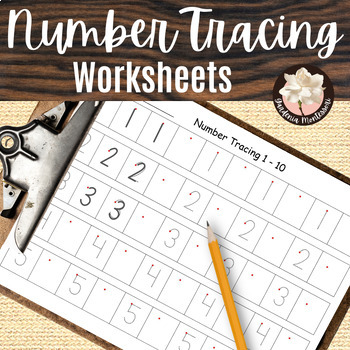 Preview of Number Tracing Sheets 1 to 10 and 11 to 19 - Montessori Handwriting Formation