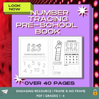 Preview of Number Tracing Work Booklet