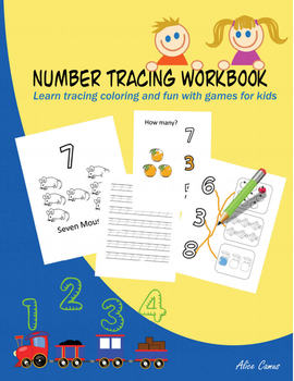 Preview of Number Tracing Workbook - Free version