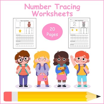 NUMBER TRACING KIDS 1 - 20 Graphic by creativdesignz · Creative