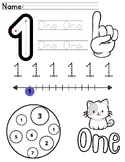 Number Tracing Worksheet 1 to 10