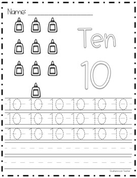 Number Tracing Worksheets by Melinda Foell - Southernmost Teacher