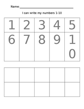 number tracing writing pages 1 10 by letties lessons tpt