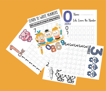 Preview of Number Tracing book for Preschoolers