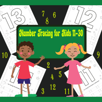 Preview of Number Tracing for Kids 11-30