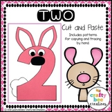 Number Craft Activities | Two Craft | Two Bunny Slippers C