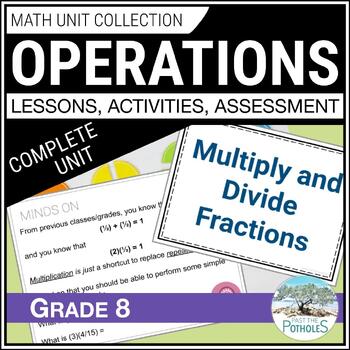 Preview of Grade 8 Ontario Math  OPERATIONS with Integers Fractions Decimals Percentages