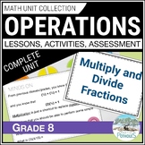 Grade 8 Ontario Math  OPERATIONS with Integers Fractions D