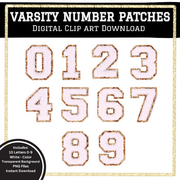 Number Varsity Patches Clip Art- Black by Mrs Hetrick In The Middle