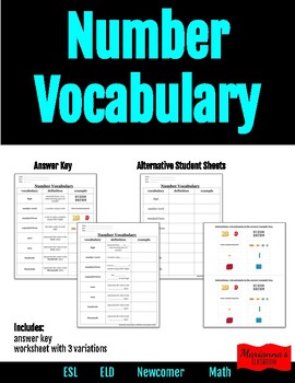 Preview of Number Vocabulary