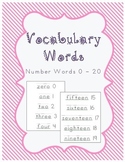 Number Vocabulary Words