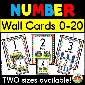Preview of Number Wall Cards 0 to 20
