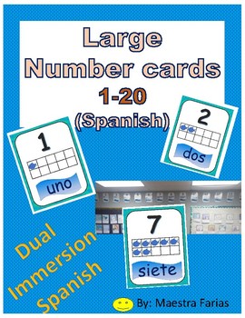 Preview of Number Wall Cards in Spanish