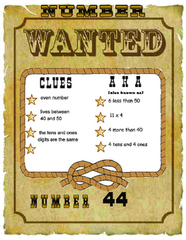 Preview of Number Wanted Poster