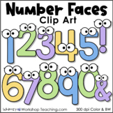 Number With Faces Clip Art 5 Pack 60 Images 5 Colors