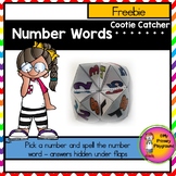 Number Word Cootie Catcher Freebie