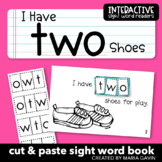 Number Word Emergent Reader for Sight Word TWO: "I Have TW