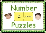 Number Word Jigsaw Puzzles: One to Thirty