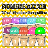 Number Word Match Ice Cream Activity
