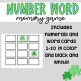 Number Word Memory Matching Game | Math Centers | Fact Fluency