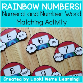 Rainbow Number Matching Teaching Resources | Teachers Pay Teachers
