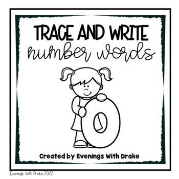 Preview of Number Word Trace and Write Practice Set 1