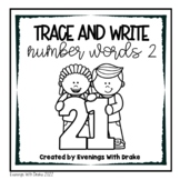 Number Word Trace and Write Practice Set 2