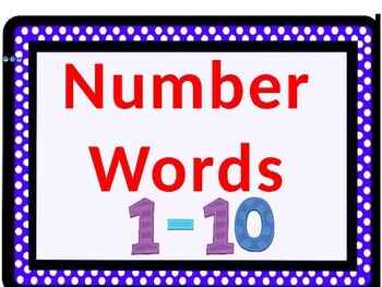 Preview of Number Words 1-10 Power Point