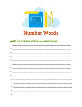 Preview of Number Words 1-100