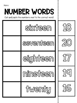 number words 11 20 by teach fun in first teachers pay