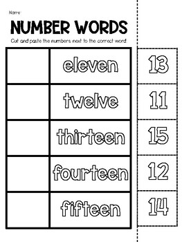 11 Number Names Worksheets ideas