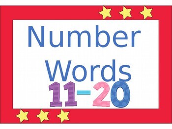 Preview of Number Words 11-20 Power Point