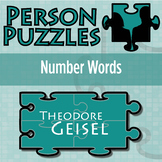 Number Words Activity - Theodore Geisel (Dr. Seuss) Worksheet